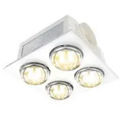 Brilliant Horizon Quattro Bathroom 3 in 1 Heater Exhaust Fan Light