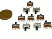 10 pieces SS12D07 3pin Mini micro small tiny Slide Switch PCB on off 1P2T B10