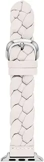 [Kate Spade New York] women's designer white leather band for apple watch® (Model: KSS0191E)