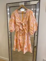 Seed heritage orange mini dress size 16 new with tags Balloon Sleeve Dress