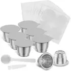 6x Espresso Capsules Cup Stainless Steel Refillable Coffee Pods for Nespresso