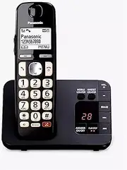Panasonic KX - TGE820EB Digital Cordless Phone About 40 Minutes Answering Machine with Nuisance Call Block and Dedicated Key, Amplified Sound Single