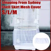 Shell Skirt Mesh Cover Pet Bird Cage Guard Nylon Net Seed Catcher Parrot Cover