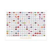 Scratch Off Flags Of The World A2 Size Poster Travel Map Gift - White Landscape