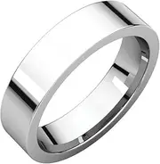 [JewelryWeb] Sterling Silver Flat Comfort Fit Band Ring in Silver Variety of Ring Sizes and 10mm 12mm 2mm 3mm 4mm 5mm 6mm 7mm 8mm