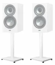Pair 29” Steel White Stands For ELAC Navis ARB-51 Bookshelf Speakers