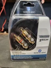 Nemesis Audio RCA Y adapter Triple Shielded Copper Splitter 2 Males 1 Female