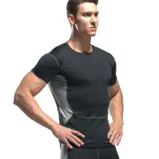TENGOO Men's Short Sleeve Sportswear Quick Dry Breathable T-ShirtStretchy Comfortable Training Tops for Outdoor Gym Fi
