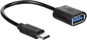 OTG Adapter Type-C to USB3.0 Adapter Cable Type-C Male to USB3.0 Female Converter Cable High- Wide Compatibility Black Black One Size