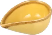 TOKIDNY 1pc Dish Condiment Holder Cream Soy Grinders Coffee Beans Spoon Rest Coasters Petroleum Facial Shampoo Skin Ring Dish Candy Heater Small Ceramic Dish Ceramics Yellow