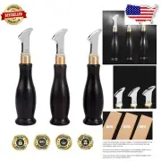 Ergonomic Leather Edge Creaser - 304 Stainless Steel with Adjusted Groove Length