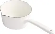 Enamel Warmer Milk pan and Pot Butter Mini Saucepan Soup Pot Cookware Kitchen Cooking Pot, 15cm, White