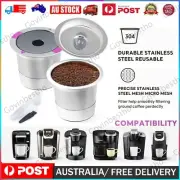 2Pcs Reusable Coffee Pods, Stainless Steels K Cup Pod for Keurig 2.0 1.0 Machine