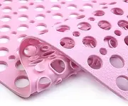 Nonslip Bathtub Mat Extra Soft TPE Bath Mat for Kids, Machine Washable Bathroom Shower Mat, Smooth/Non-Textured Tubs Only, 30L x 17W Inch (Pink)