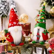 2 Pack Christmas Gnomes Plush Doll Decor for Home Indoor Decorations