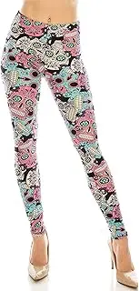 [RENESEILLE] Women’s Workout Yoga Leggings – High Waisted Printed Casual Stretch Elastic Waist Lightweight Active Lounge Pants