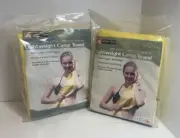 Ozark Trail Lightweight Camp Towel 12" x 30" LOT of 2 Yellow 9335 Quick Dry *1F