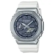 New Casio G-Shock 2100 Series Analog Digital Gray Dial, White Watch GM2100WS-7A