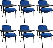 NNE Lecture Chair with Table Top for Classroom Lecture Training Conference (Set of 6) Blue (6pcs / Box)