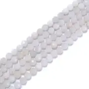 White Moonstone Faceted Round Beads Size 6mm 15.5" Strand