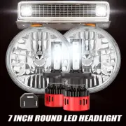 2x 7" Round LED Headlights Hi/Lo Beam For Jeep Wrangler JK LJ/For Dodge (for: Jeep)