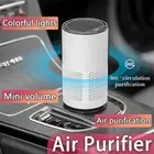 Room Mini Freshener Portable Cleaner Lonizer Night Light USB Car Air Purifier