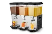 VEVOR Commercial Beverage Dispenser 18L x 3 Tanks Cold Juice Ice Drink Dispenser