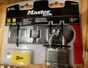 Master Lock Double Hinge Security Hasp, with Lock M70BLCD