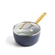 GreenPan Padova Series Non Stick Coated Dark Blue Home Covered Saucepan 18cm