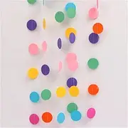 Party Decor 22 Pieces/lot 2M Pink Black White Gold Glitter Star Paper Garland Banner Birthday/Wedding Party Decoration Supplies (Color : Colorful)