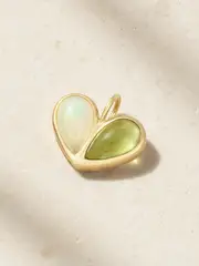 [Gemella] Gemella - Jumbo Sweetheart 18-karat Gold, Opal And Peridot Pendant - Green - One size One size Green
