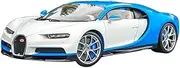 Scale Finished Model Car 1:18 Scale for Bugatti Chiron Alloy Die-cast Metal Simulation Mini Car Replica Model Toy Gift Miniature Replica Car(White)