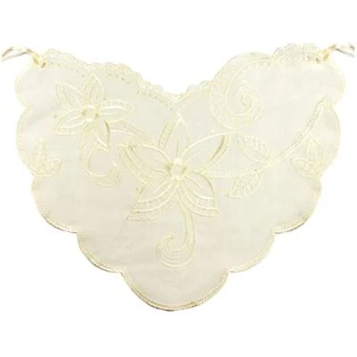 Braza Cami Lace Camisole Insert, Ivory - Modesty Cover Ties to Bra Straps