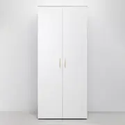 STOCKHOLM STORAGE CUPBOARD VJ PANEL - WHITE - SCANDI BRASS
