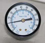 -30" HG VAC/100 PSI 2" Dial 1/8" NPT PRESSURE GAUGE