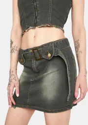 Mercury Rising Denim Mini Skirt