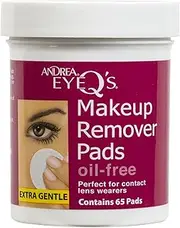 Andrea Eye Q's Oil-free Eye Makeup Remover Pads, 65 Count (Pack of 6)