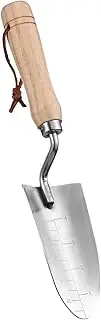 GANAZONO Ergonomic Garden Spade Stainless Steel Head for Planting Digging Comfortable Wooden Handle Gardening Tool