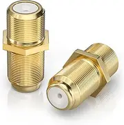 BlueRigger 2 Pack RG6 Coaxial Cable Extender, F81 Female-to-Female Coupler - HDTV, Antenna, Modem, CATV