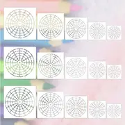 15Pcs Mandala Dot Painting Stencils - 8/12/16 Segment 3/4/5/6/8 Inch Reusable Stencils Set for DIY Wall Tile Paper Fabric Glass Metal Art