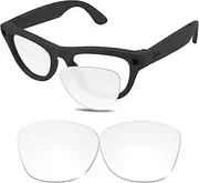 [Glintbay] Completely Precise-Fit Replacement Sunglass Lenses for Ray-Ban RW4010 Meta Series Clear Lenses Classic Square Optics