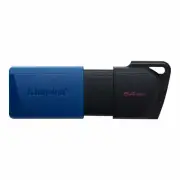 64GB Kingston Data Traveler Exodia M USB Type A Flash Drive - Black, Blue