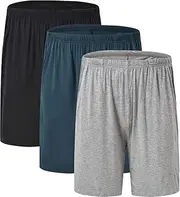 [JINSHI] Mens Sleeping Stretch Boxer Shorts Ultra-Soft Modal Lounge Pajama Bottoms with Pockets