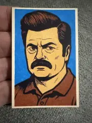 Nick Offerman Mini Art Card