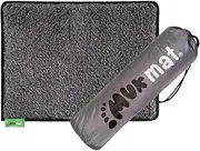 Muk Mat Original Artificial Grass Mat, Premium Door Mat, Indoor & Outdoor, Effective Dirt Trap, Water Resistant, Easy to Clean, Travel Essential, High Traffic Use, Heavy Duty, 50 x 65 cm, Dark Grey