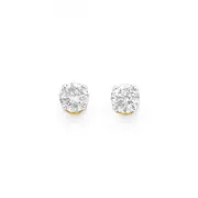 9ct Gold, Diamond Studs Tdw=.30ct