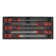Tool Tray with Engineer’s File Set 5pc - Sealey TBT09 New