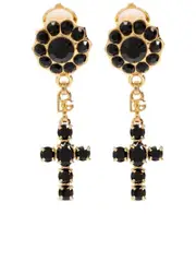 Dolce & Gabbana Drop Earrings with Crosses