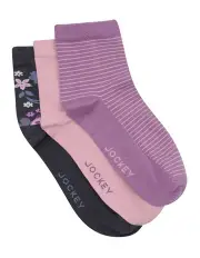 [Jockey] Pattern Anklet Socks 3 Pack in Multi
