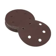 Sandpaper Round 125x125mm 150 Grit 20 Pcs Red Hook & Loop Sanding Sheets